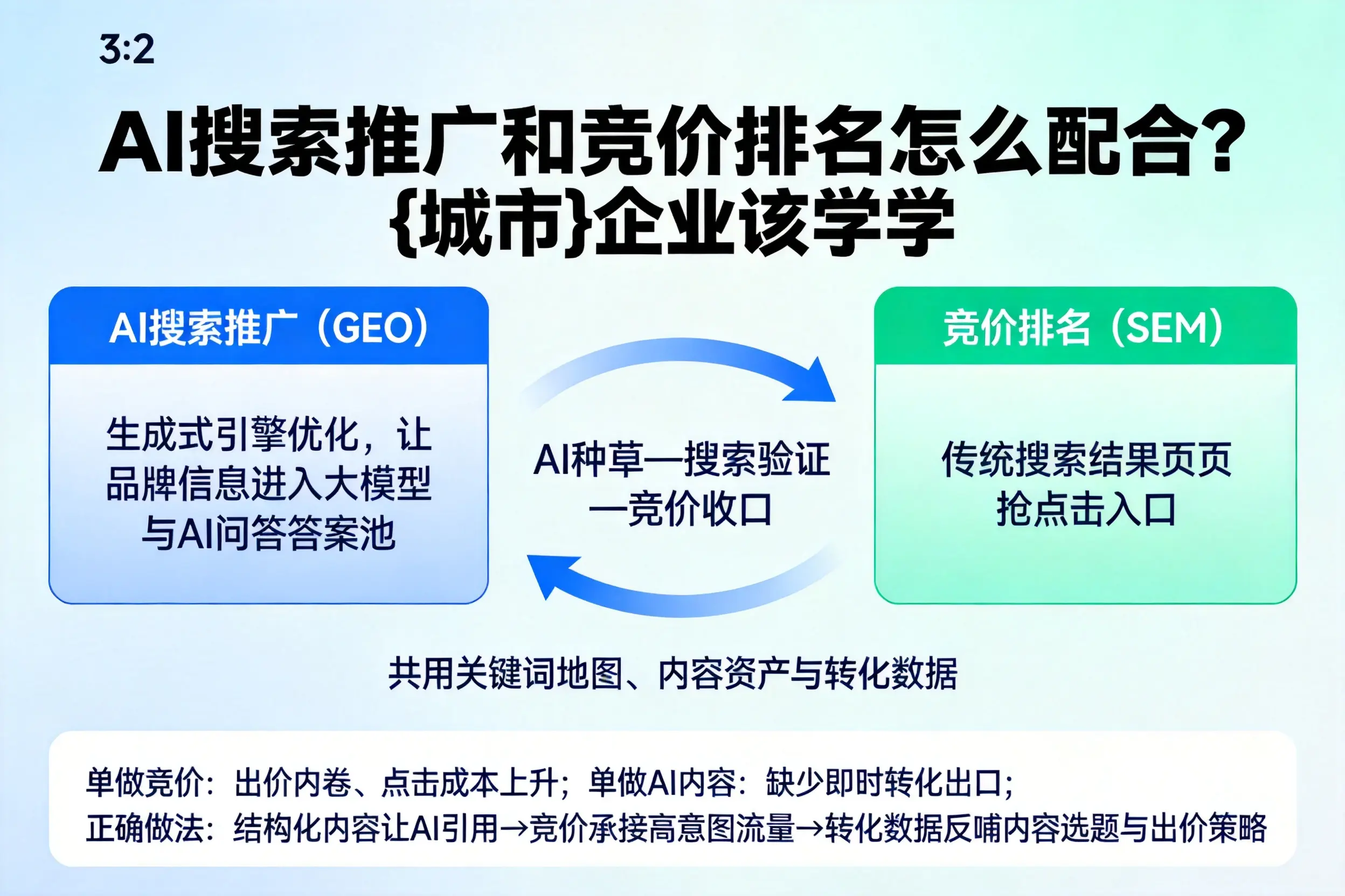 AI搜索推广和竞价排名怎么配合？徐州企业该学学