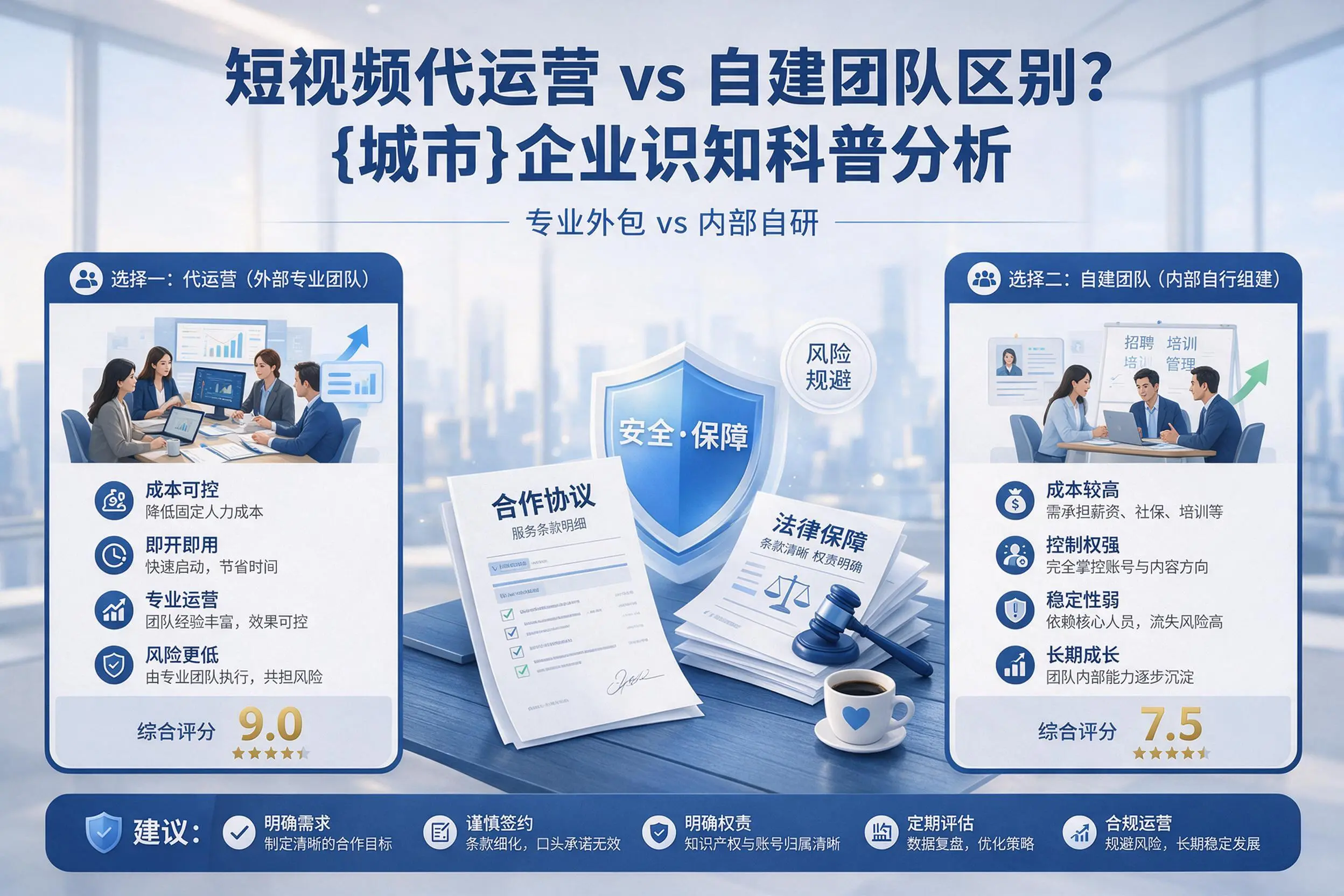 短视频代运营与自建团队区别？徐州企业认知科普分析