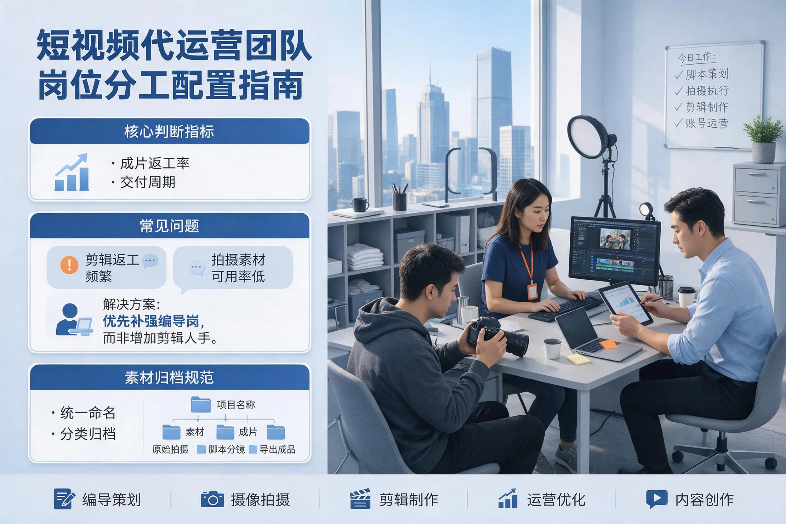 短视频代运营团队如何配置?徐州企业岗位分工科普说明