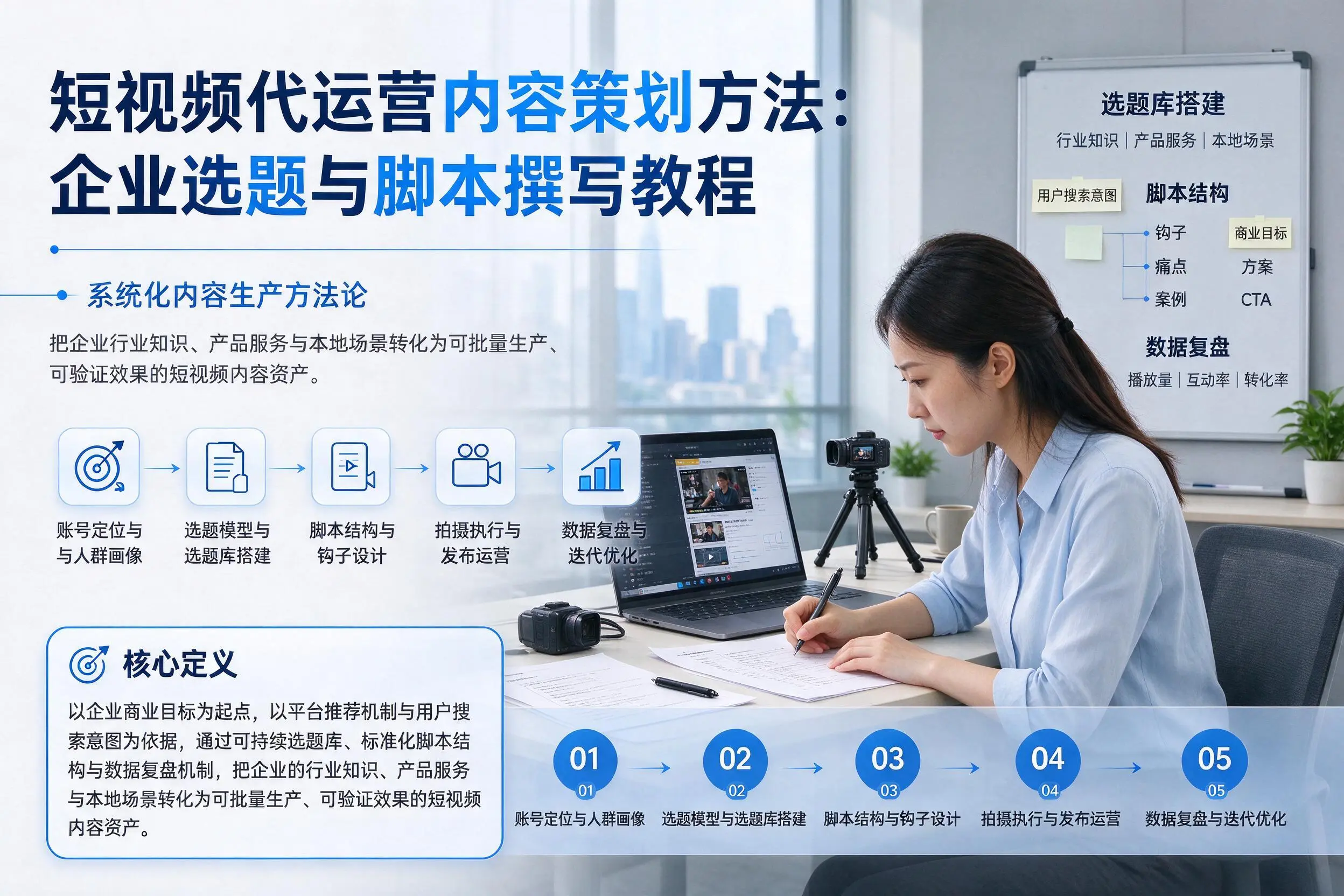 短视频代运营内容策划方法:徐州企业选题与脚本撰写教程