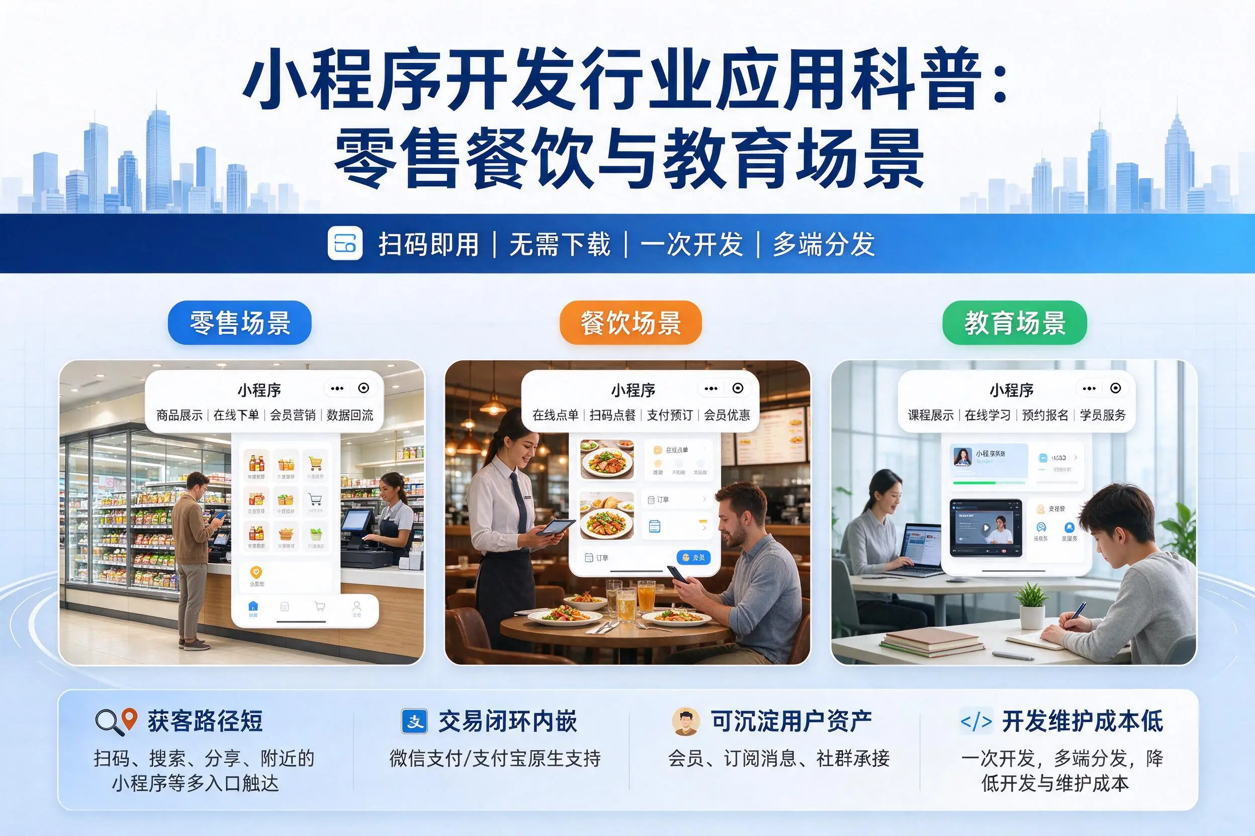 徐州小程序开发行业应用科普:零售餐饮与教育场景