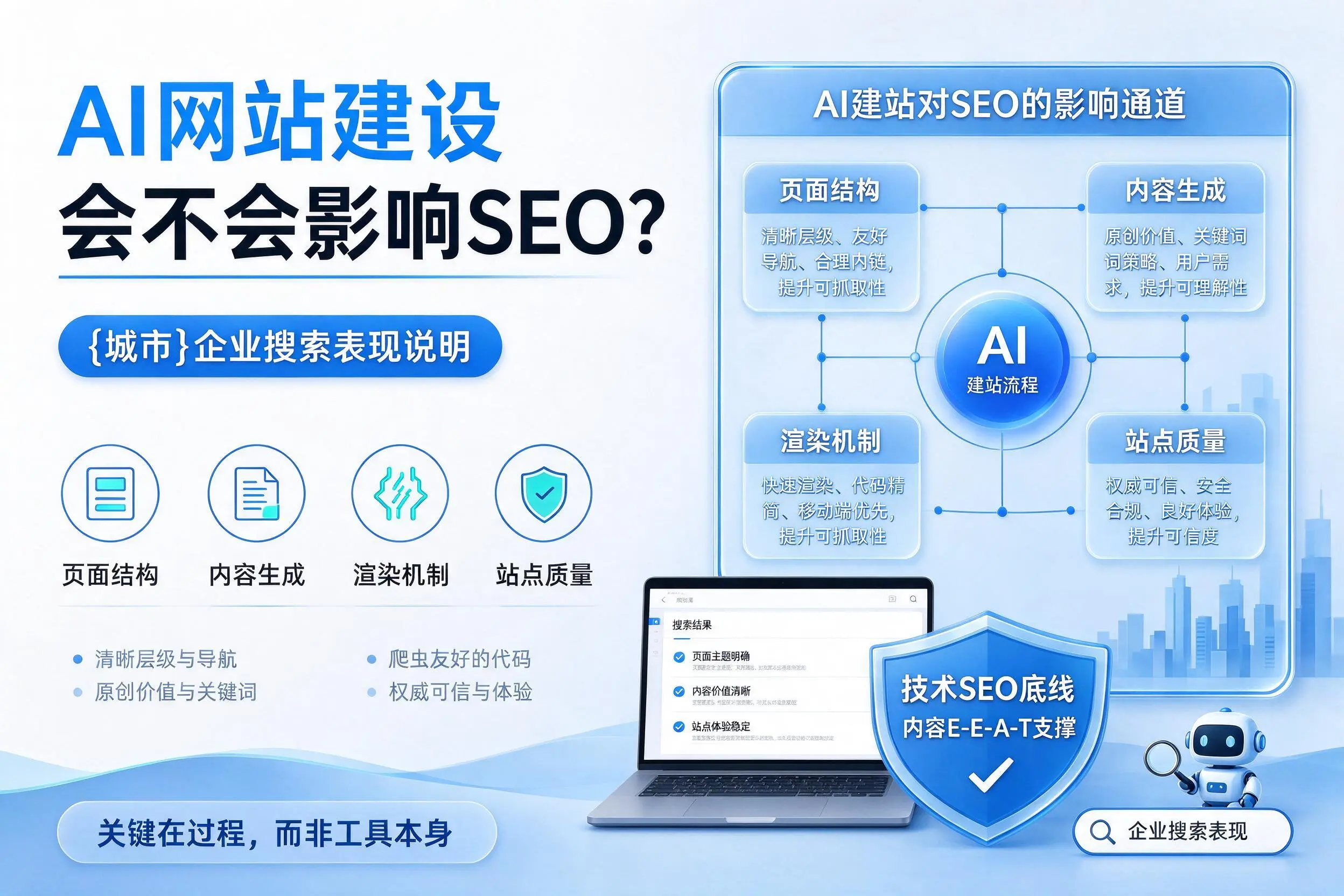 AI网站建设会不会影响SEO？徐州企业搜索表现说明