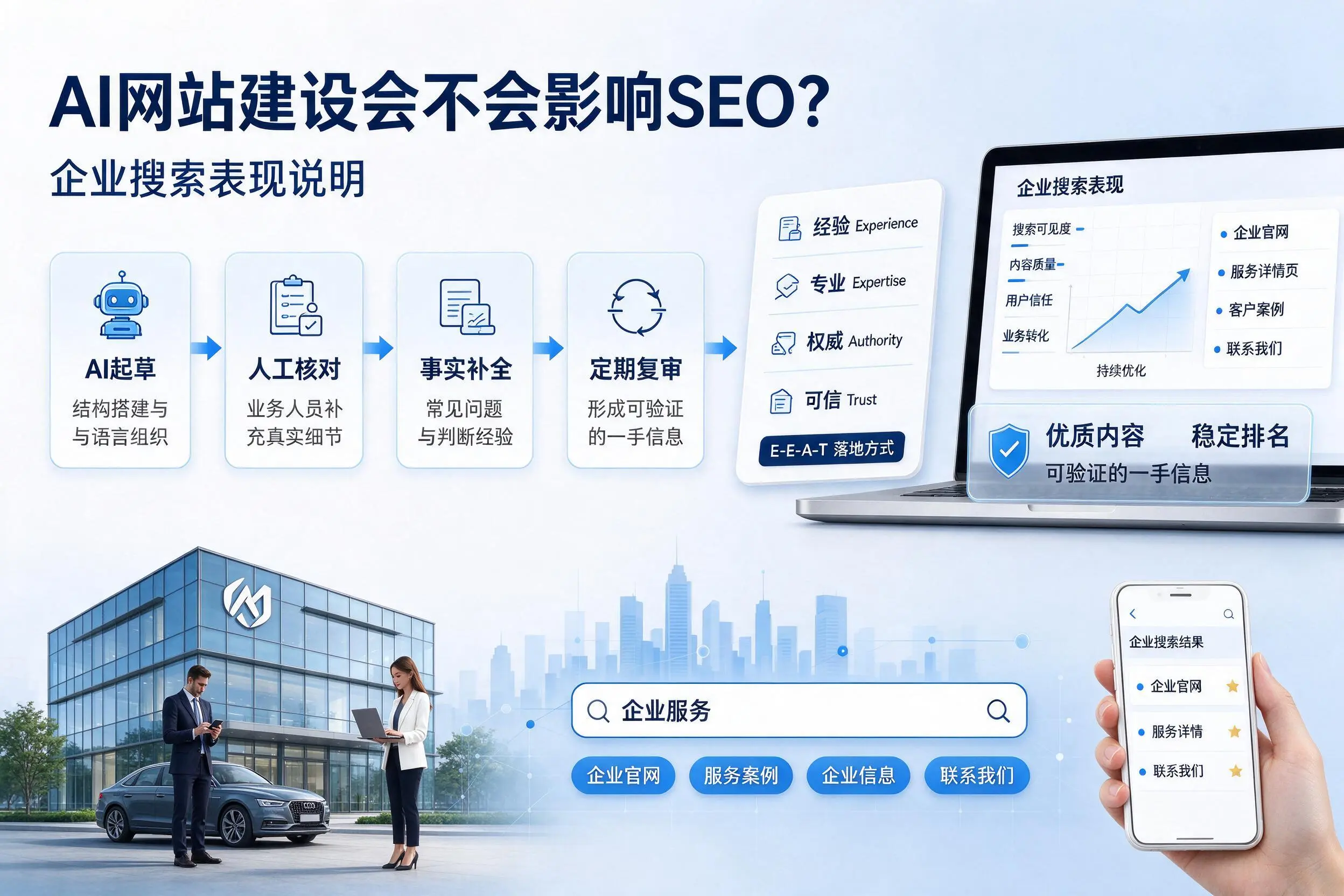 AI网站建设会不会影响SEO？徐州企业搜索表现说明