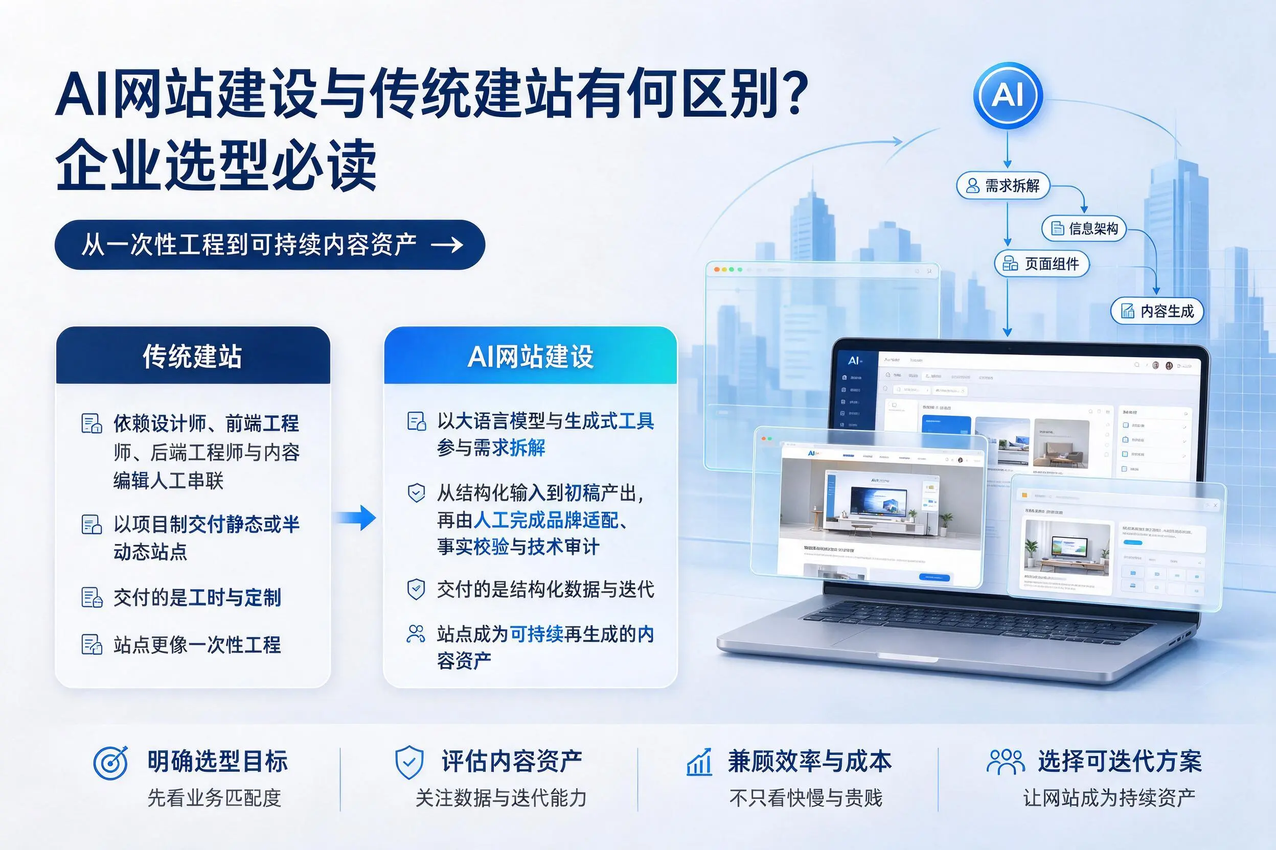 AI网站建设与传统建站有何区别？徐州企业选型必读