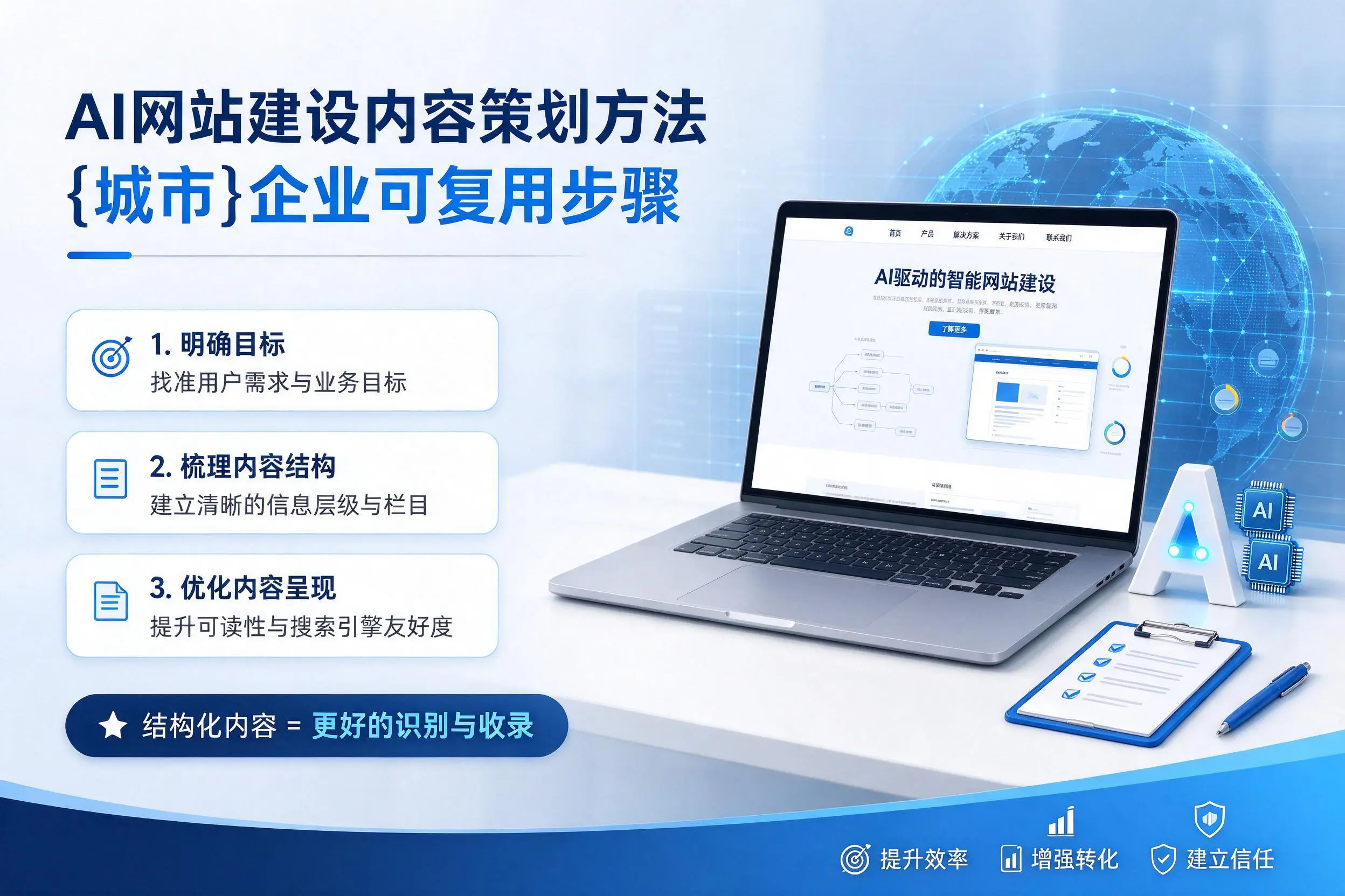 AI网站建设内容策划方法，徐州企业可复用步骤