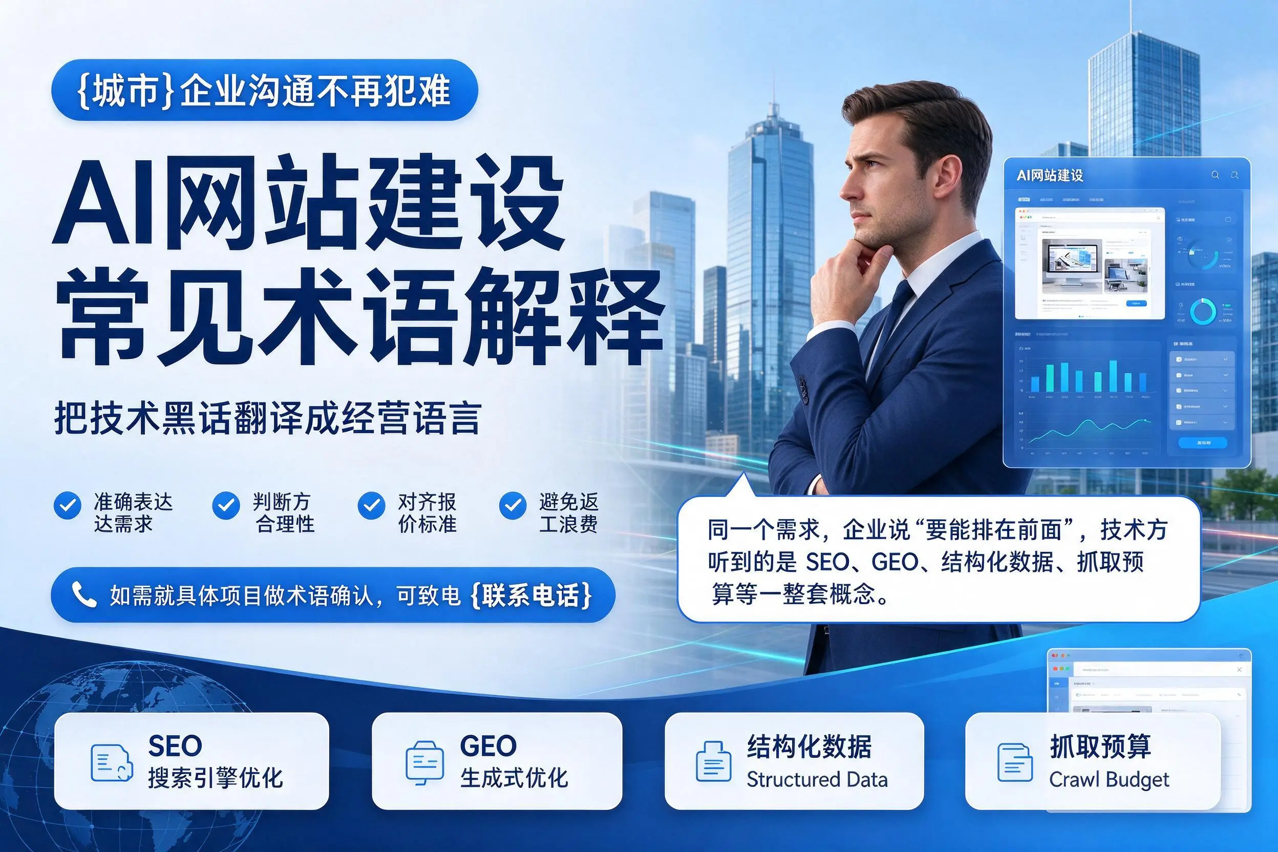 AI网站建设常见术语解释，徐州企业沟通不再犯难