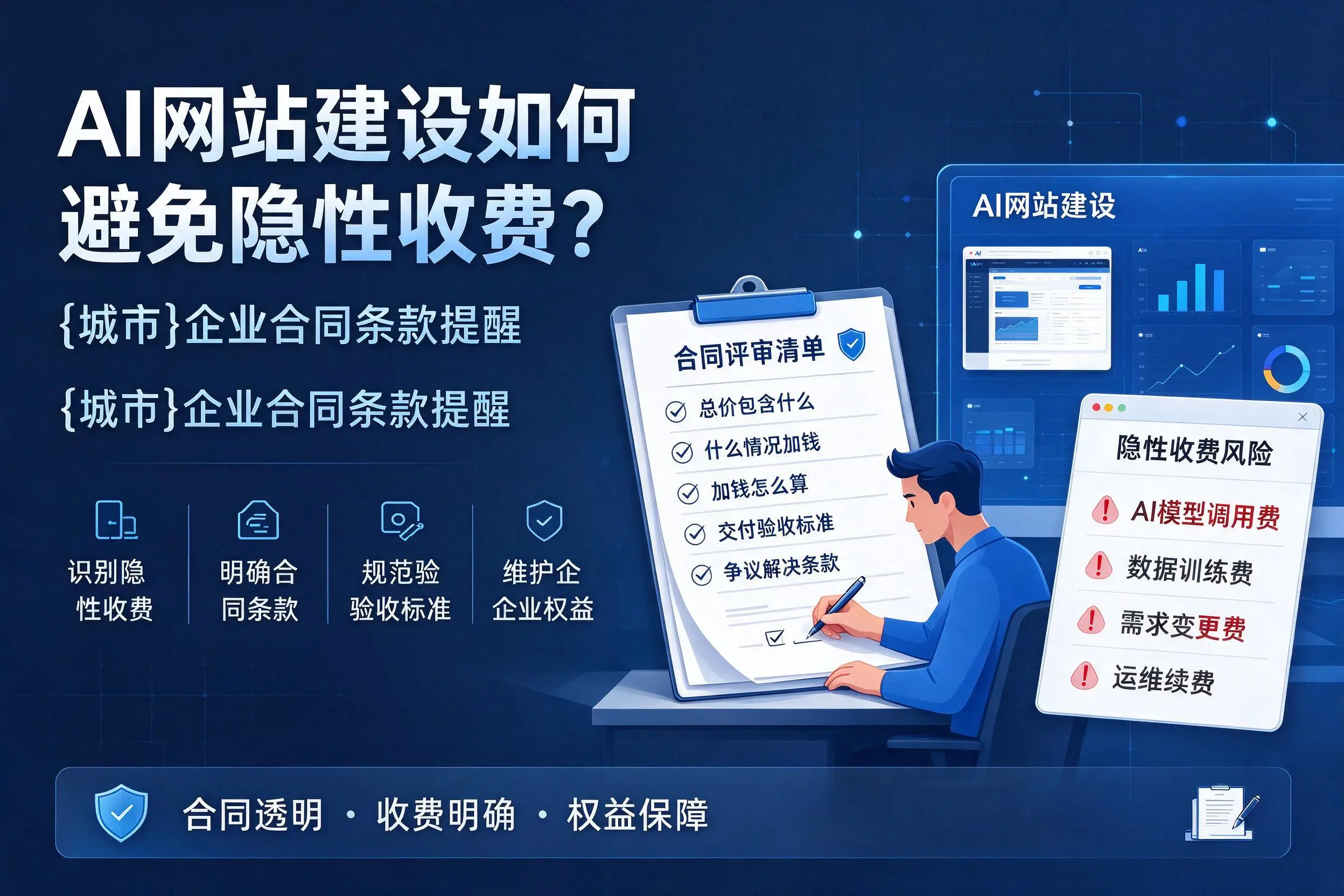 AI网站建设如何避免隐性收费?徐州企业合同条款提醒